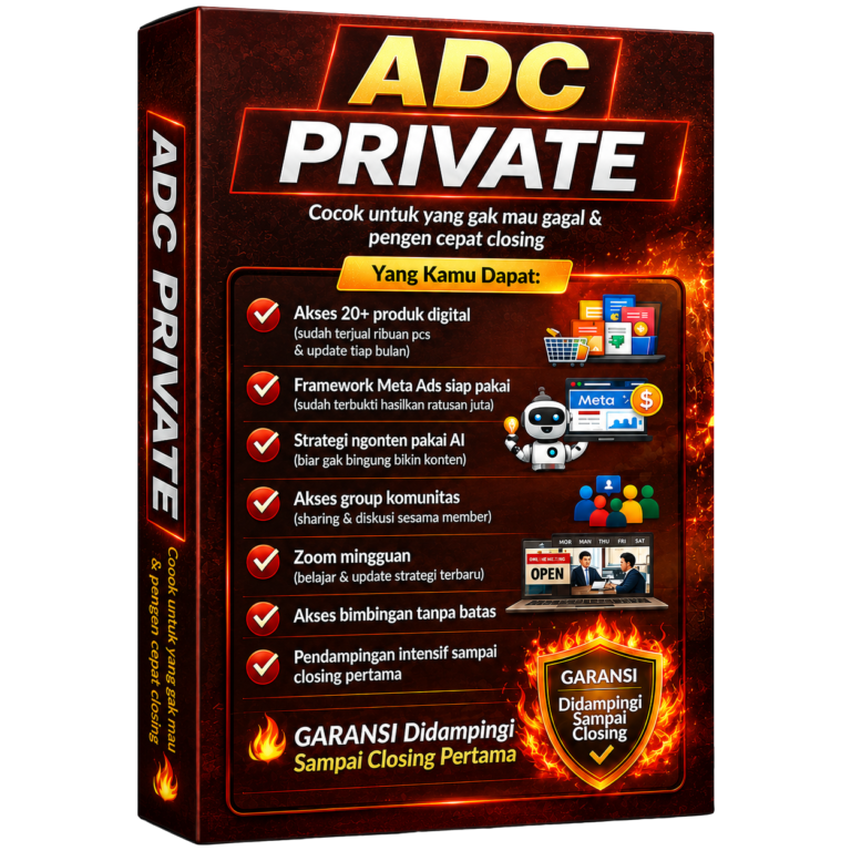ADC Private Eksklusif dengan harga 997RB dan bimbingan sampai closing pertama