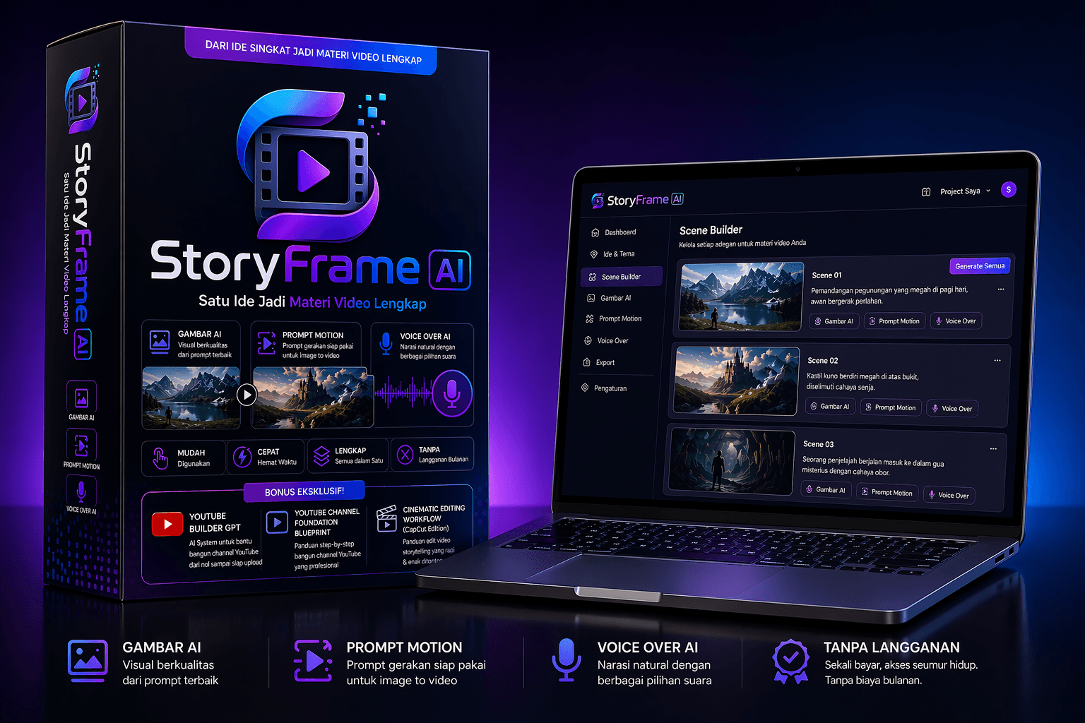 Review StoryFrame AI: iliustrasi gambar storyframe ai