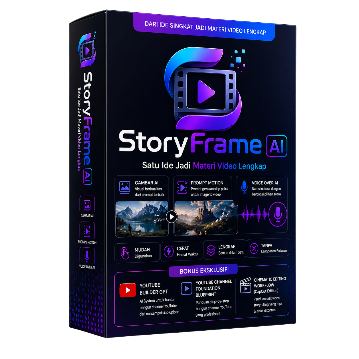 Tampilan StoryFrame AI: Perbandingan StoryFrame & TimeFlow AI untuk membuat video AI