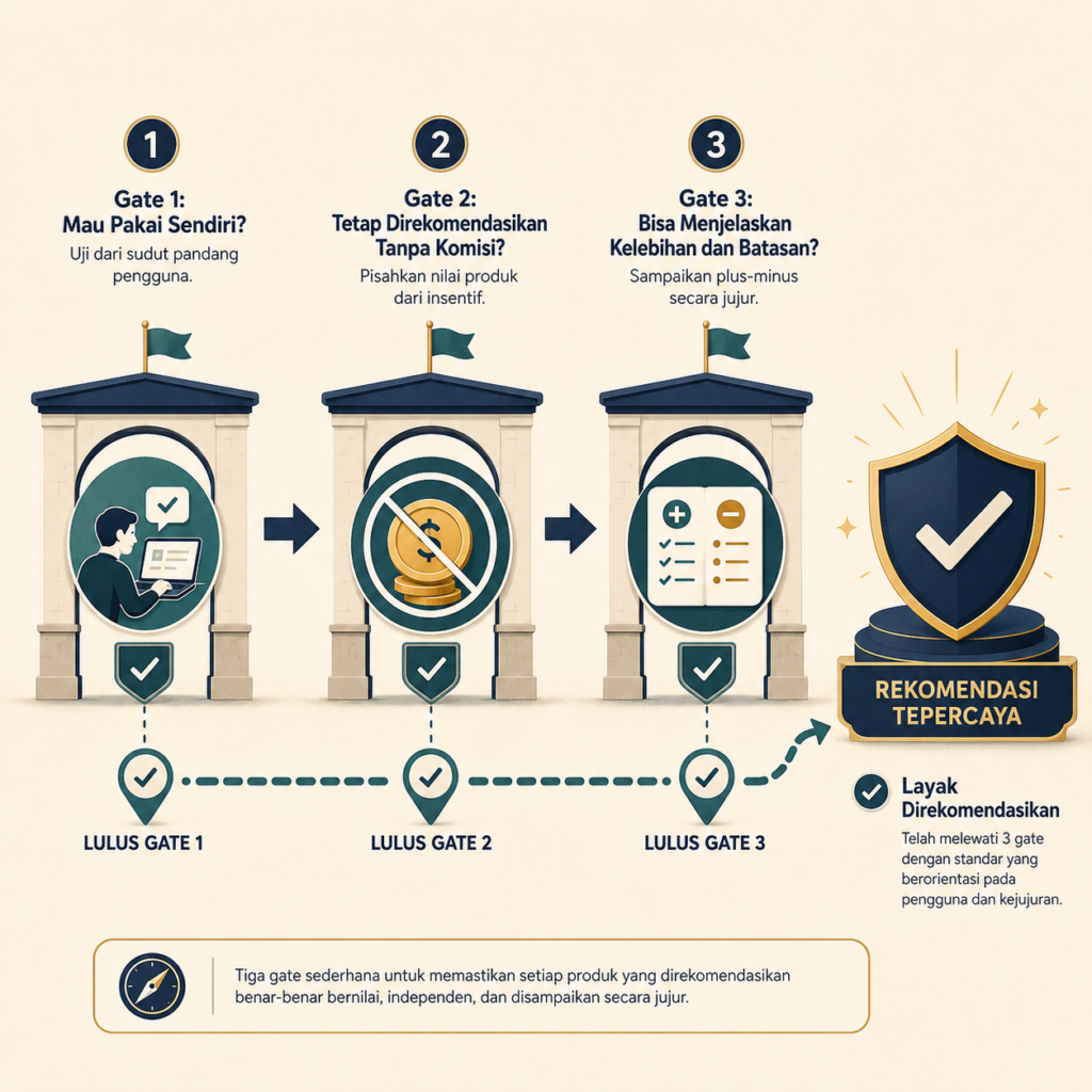 Tes tiga pintu dalam cara memilih produk digital untuk dipromosikan secara jujur