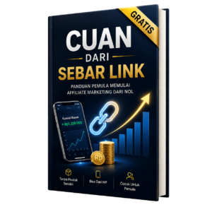 Cover Ebook Cuan dari Sebar Link panduan affiliate marketing untuk pemula